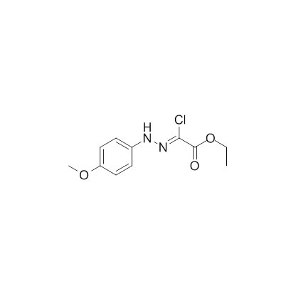 Acetic acid, 2-chloro-2-[2-(4-methoxyphenyl) hydrazinylidene], ethyl ester